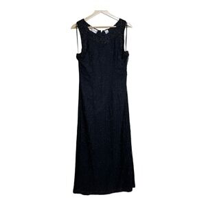 Laurence Kazar New York Beaded Maxi Dress Sleeveless silk Formal Evening Gown XL